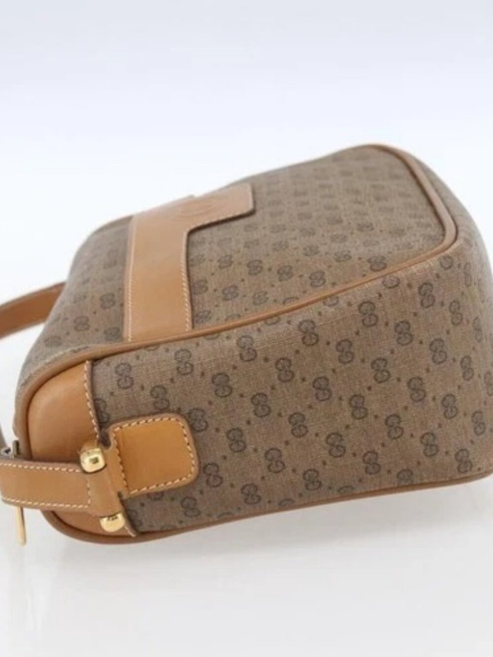GUCCI Micro GG Supreme Shoulder Bag PVC Beige Gold 001 14 0412 Auth ki6283 - Picture 3 of 16
